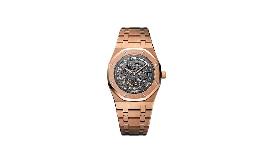 The new Audemars Piguet Royal Oak Openworked Extra-Thin Rose Gold