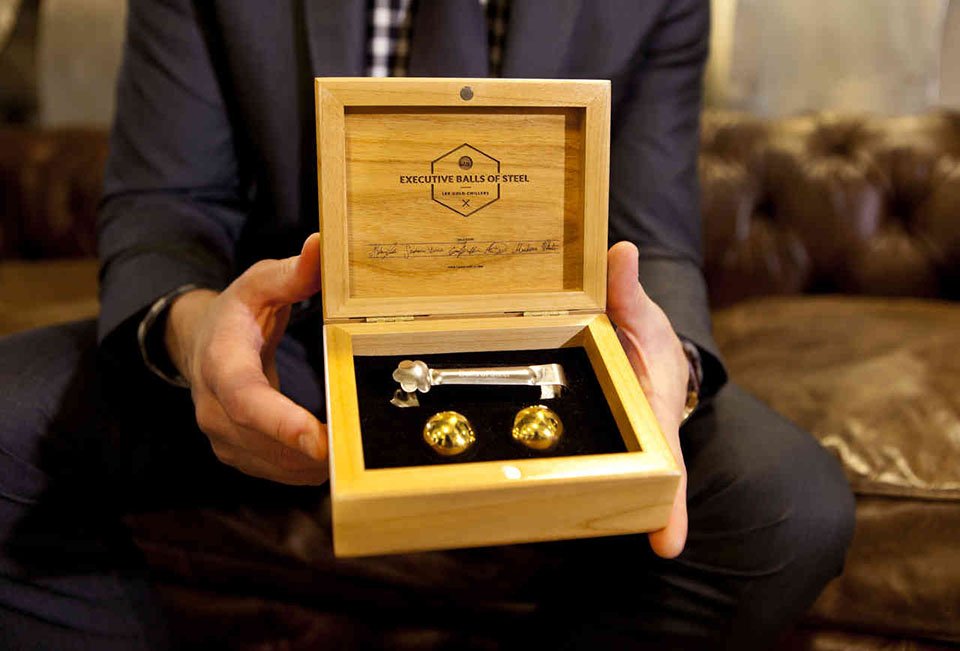 Balls Of Steel: 18K Gold Whiskey Balls 3