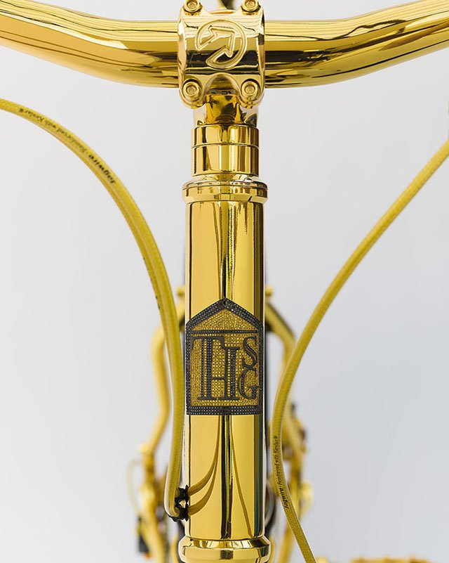 Goldenes Mountain-Bike von The House of Solid Gold and Veloworx Bicycles 7