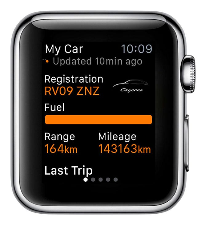 Porsche Car Connect for Apple Watch 5
