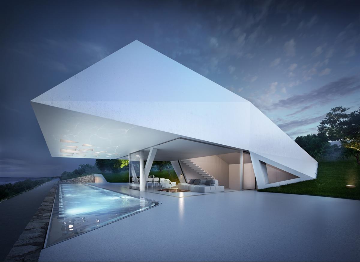 Futuristic: Villa F by Hornung & Jacobi Architecture 1