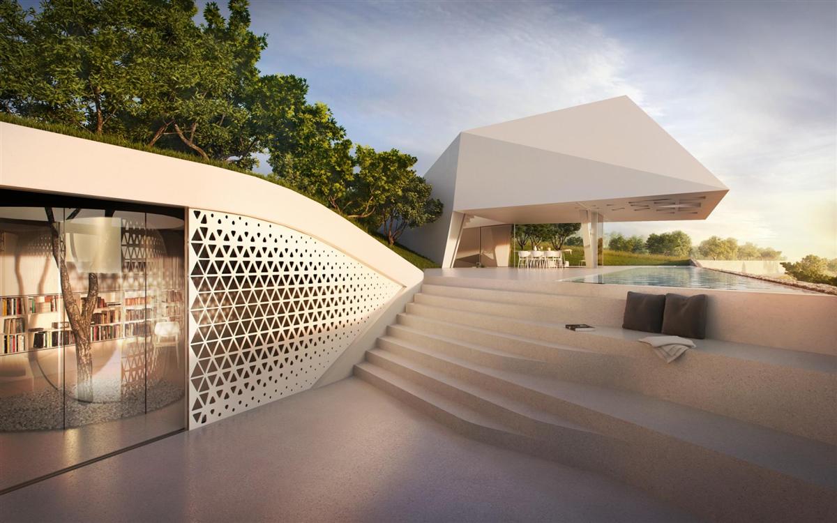 Futuristic: Villa F by Hornung & Jacobi Architecture 6