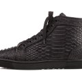 Christian Louboutin Louis Flat Matte Black Python
