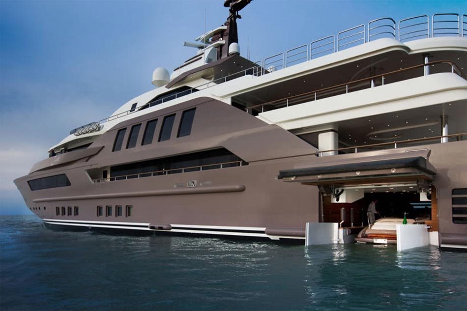 This MegaYacht by CRN Is The World’s First Floating Garage 2