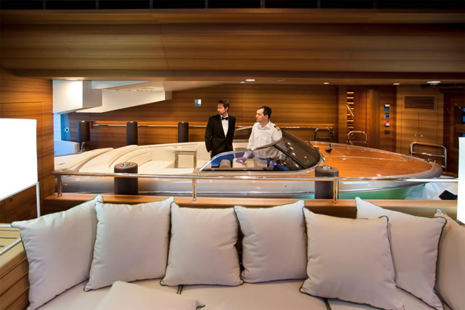 This MegaYacht by CRN Is The World’s First Floating Garage 5