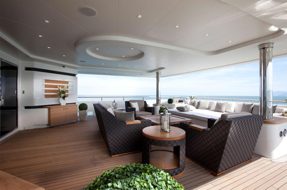 This MegaYacht by CRN Is The World’s First Floating Garage 11