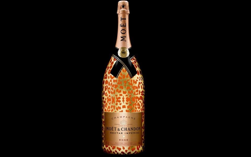 Moët & Chandon Nectar Impérial Rosé Leopard Luxury Edition Methuselah Bottle