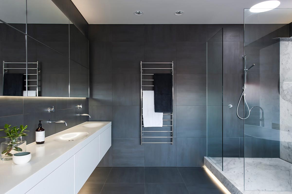 Award-winning monochromatic Bathroom by Minosa Design 2