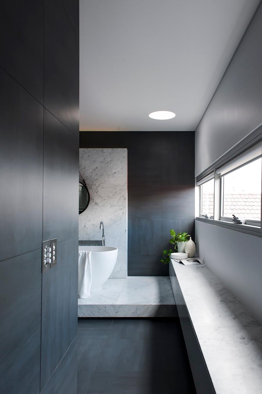 Award-winning monochromatic Bathroom by Minosa Design 4
