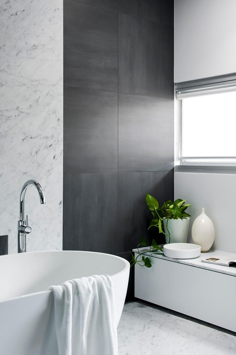 Award-winning monochromatic Bathroom by Minosa Design 10