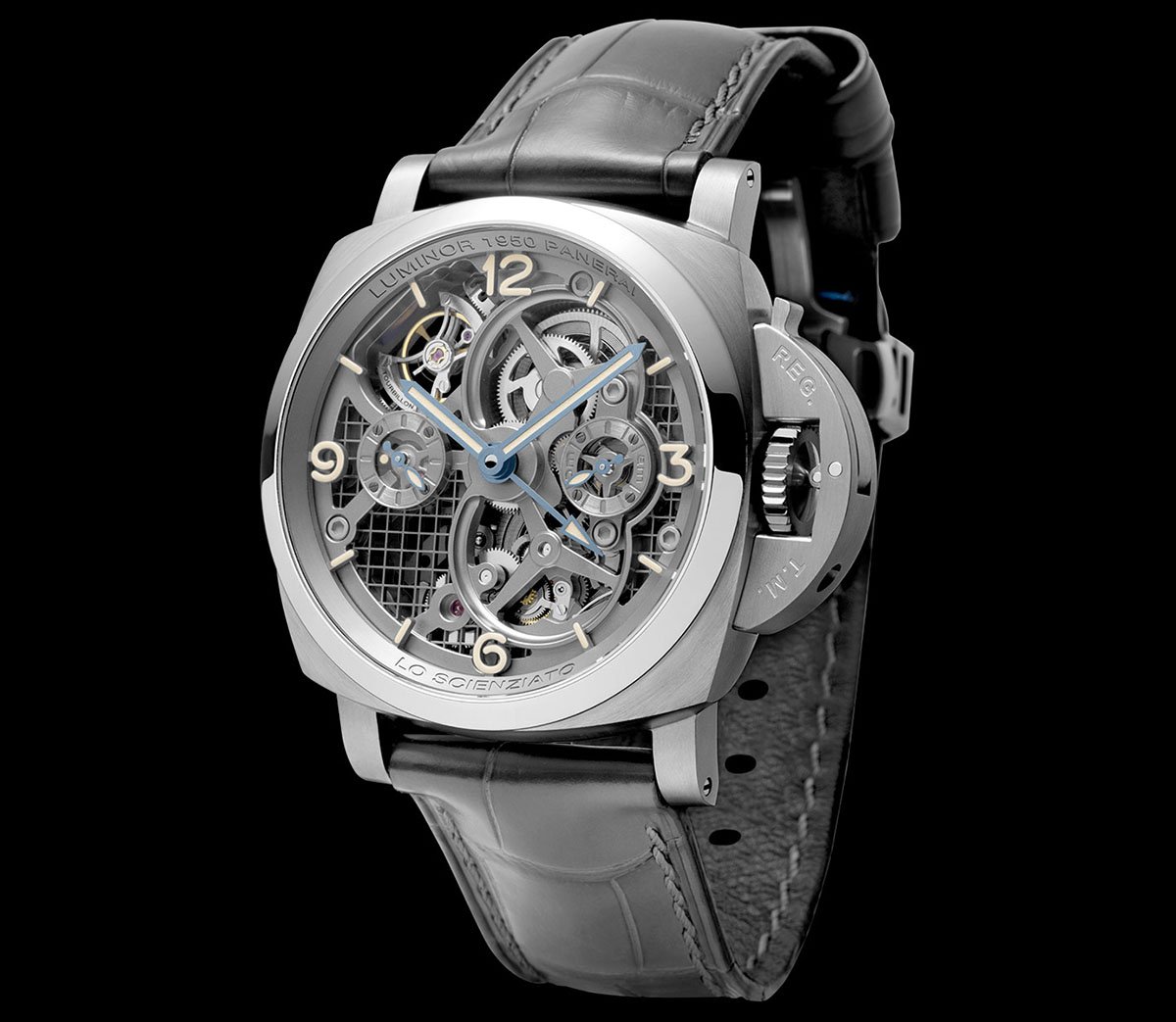Lo Scienziato – The Luminor 1950 Tourbillon GMT Titanio 3