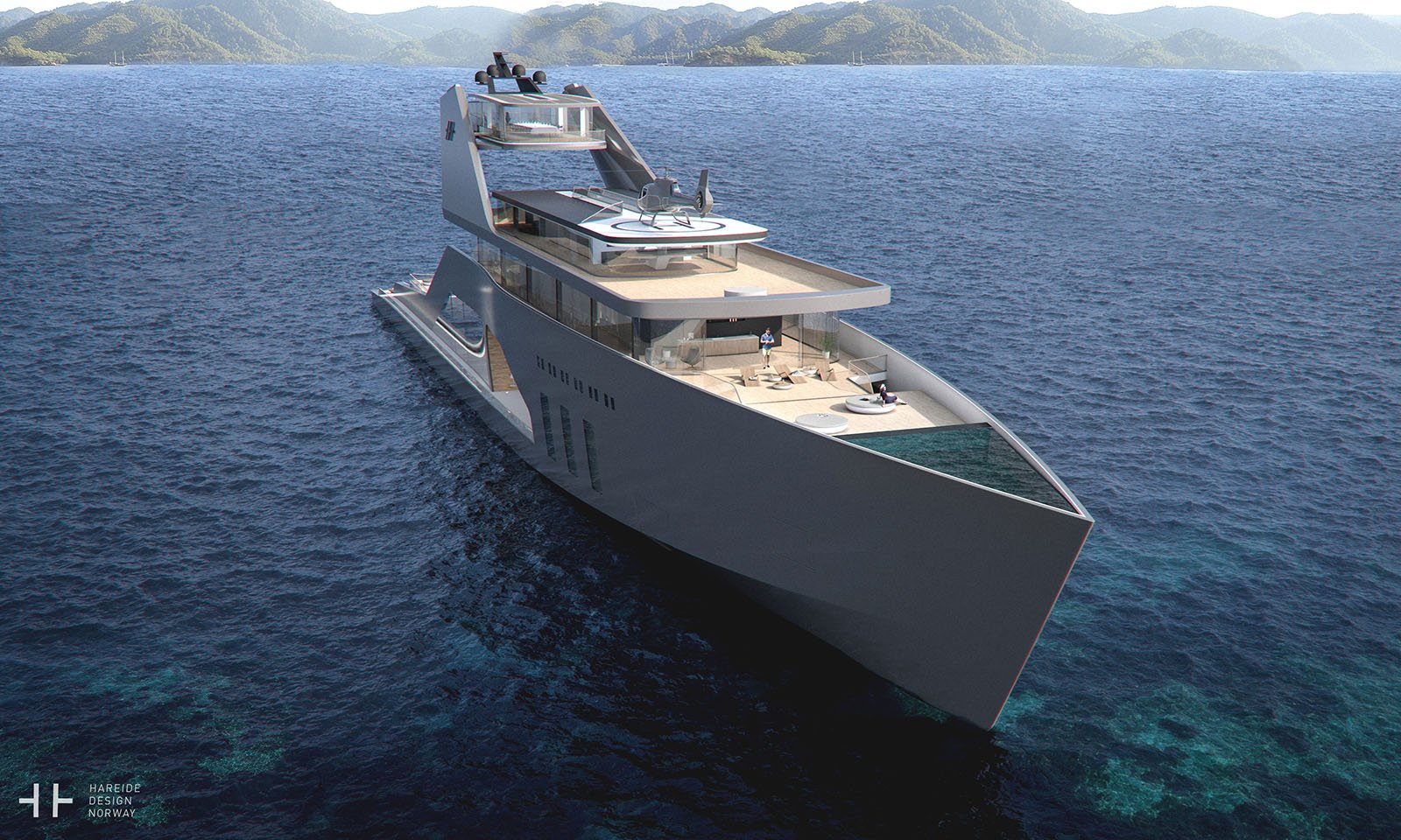 The 108M Luxury Yacht Concept With It’s Own Private Beach 6