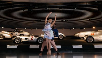 Midnight in Stuttgart With Mercedes-Benz and the the Hiplet Ballerinas