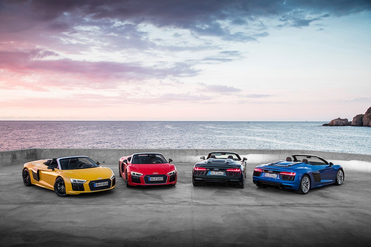 Zerzaustes Haar im neuen Audi R8 Spyder 9