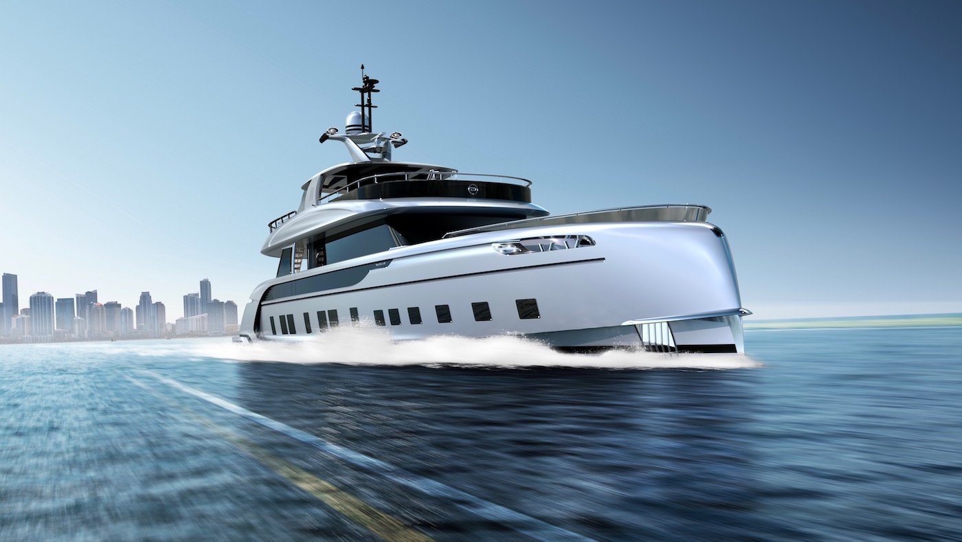 Die Porsche Design Hybrid-Superyacht feiert Weltpremiere 1