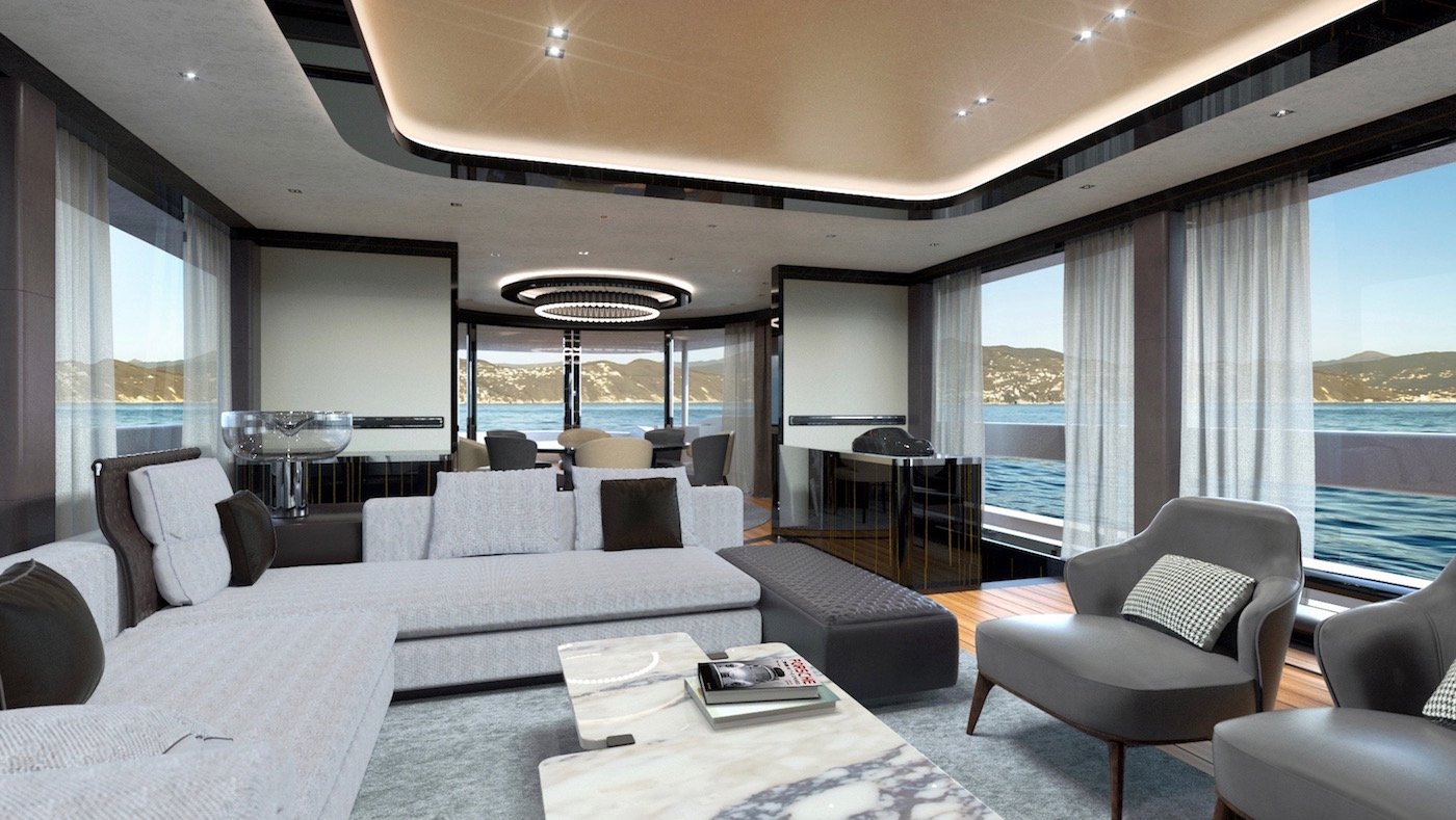 Die Porsche Design Hybrid-Superyacht feiert Weltpremiere 2