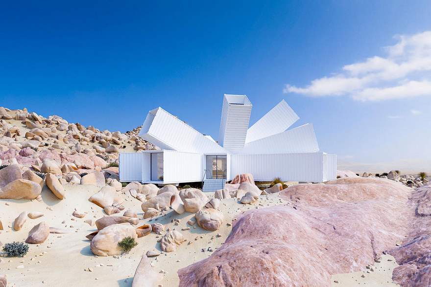 Architekt konzipiert unglaubliches Haus aus Schiffscontainern: The Joshua Tree Residence 2