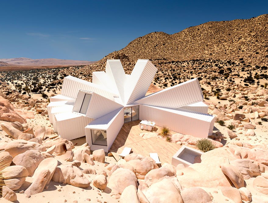 Architekt konzipiert unglaubliches Haus aus Schiffscontainern: The Joshua Tree Residence 1