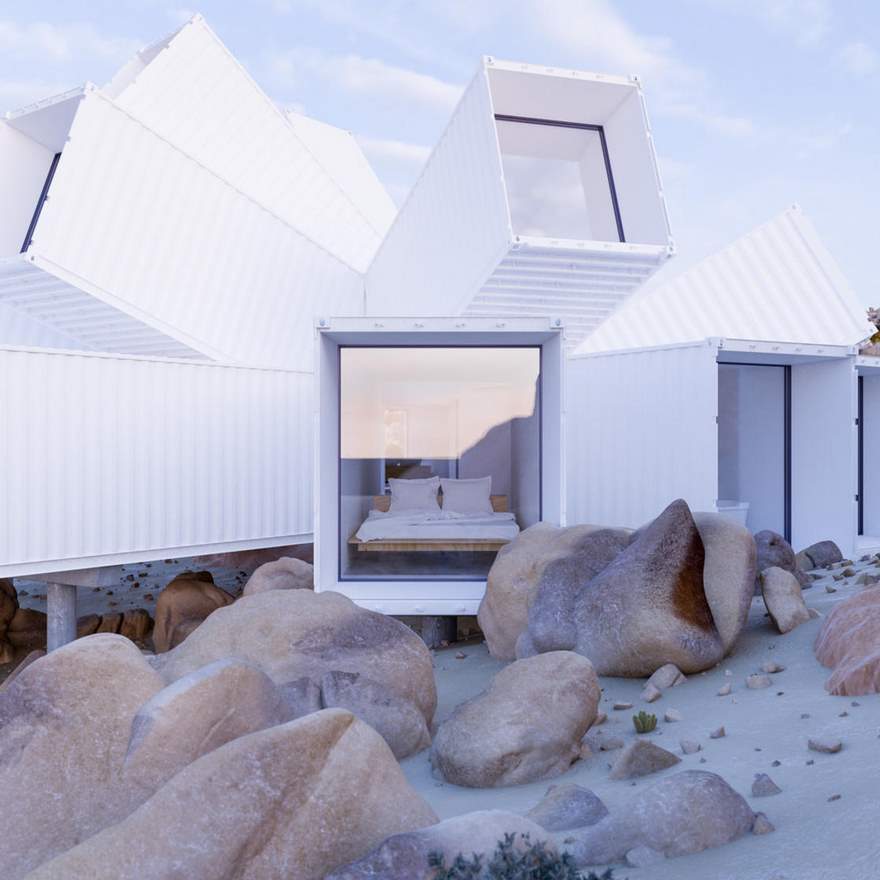 Architekt konzipiert unglaubliches Haus aus Schiffscontainern: The Joshua Tree Residence 6