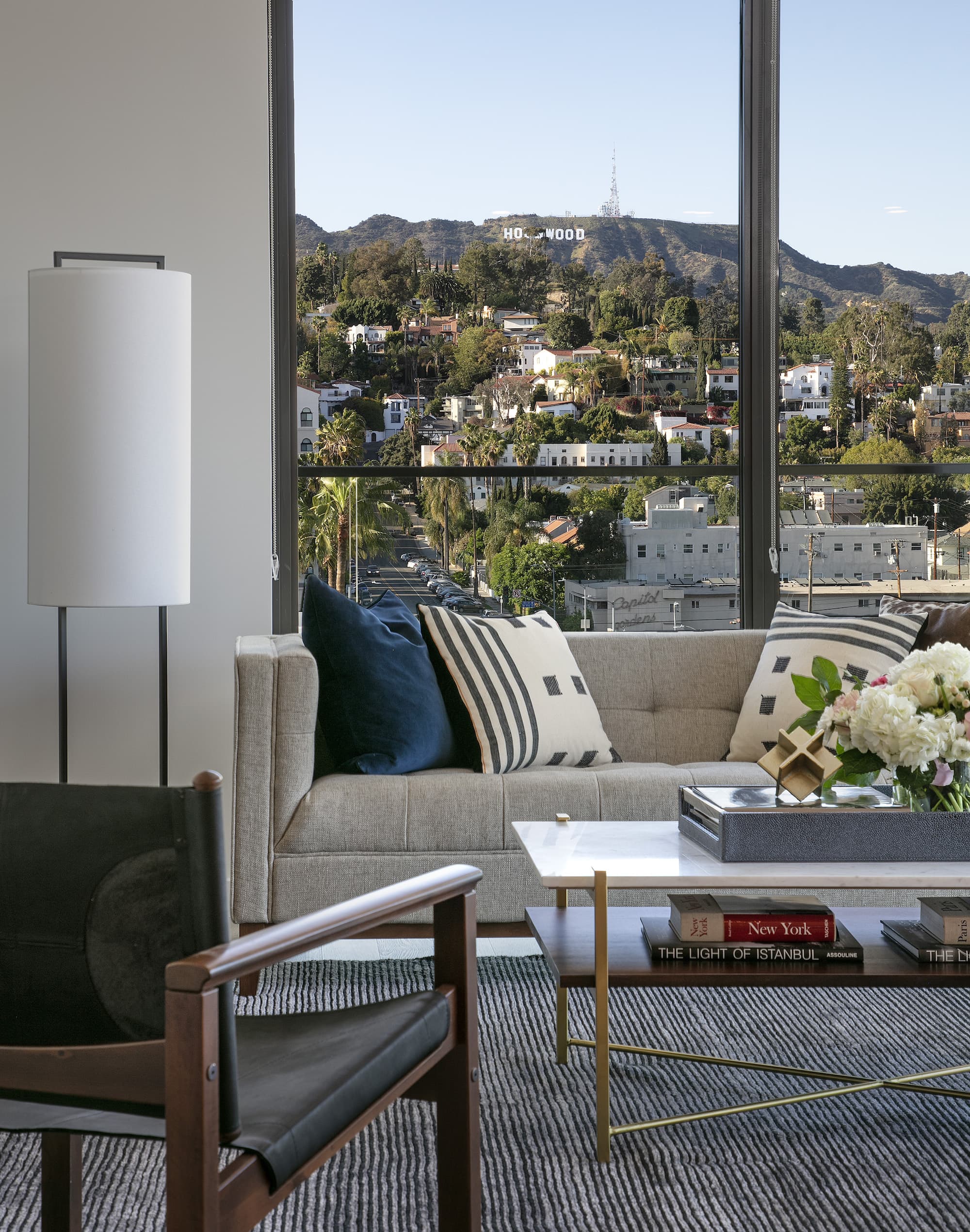 Argyle House View of Hollywood Sign from Living Room