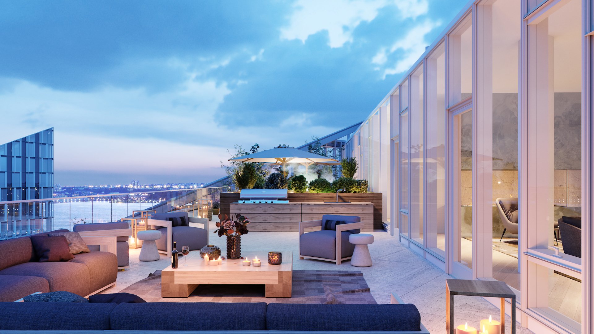 Waterline Square Penthouse in New York City Terrace