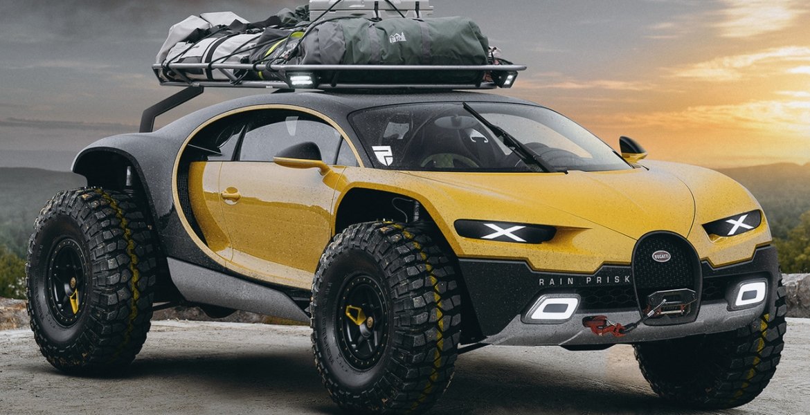 Wenn Bugatti zu überraschen weiß: Der Chiron 4×4 als Off-Roader