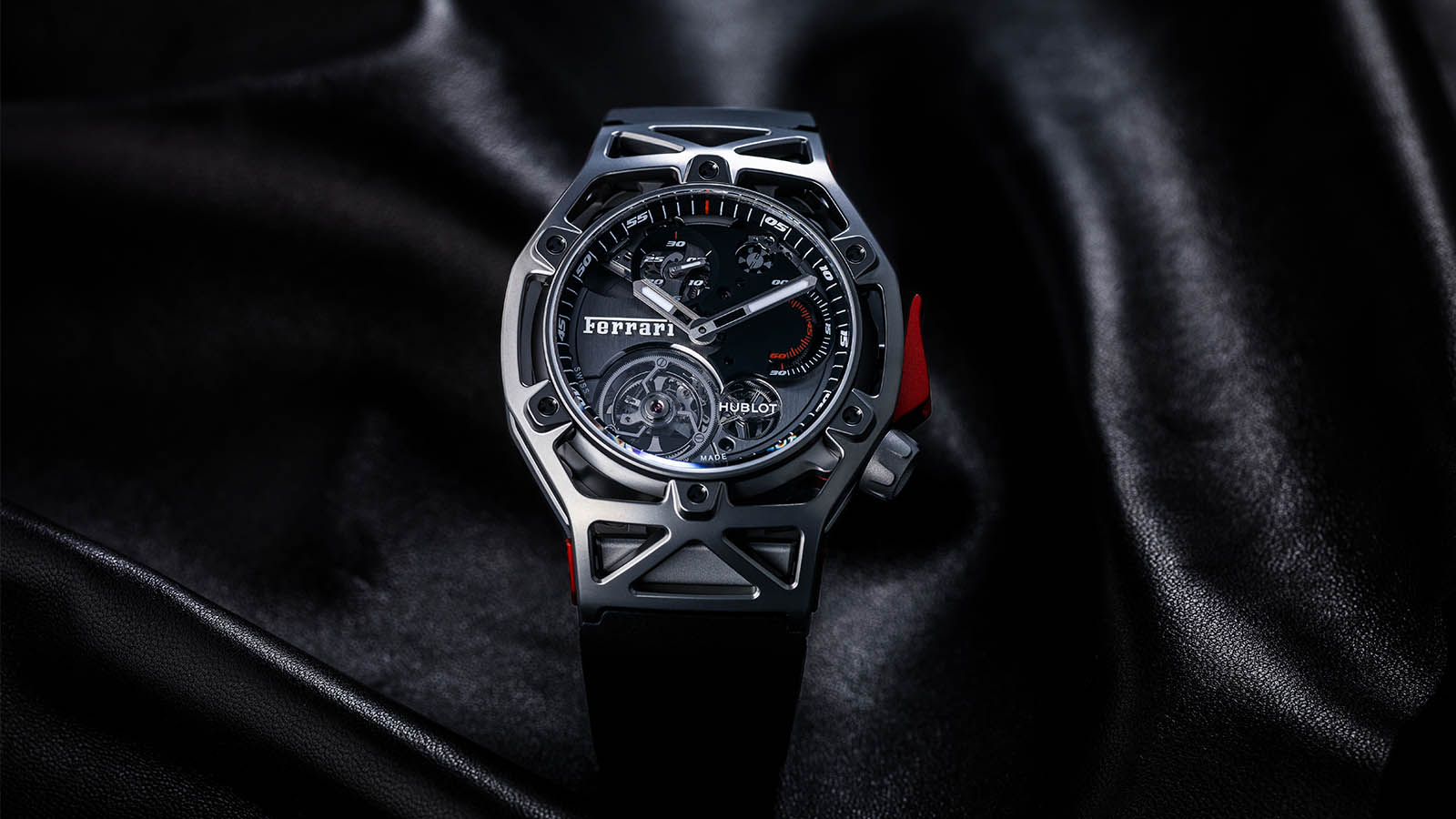 Der Ferrari für das Handgelenk: Der Hublot Techframe Ferrari Tourbillon Chronograph 1