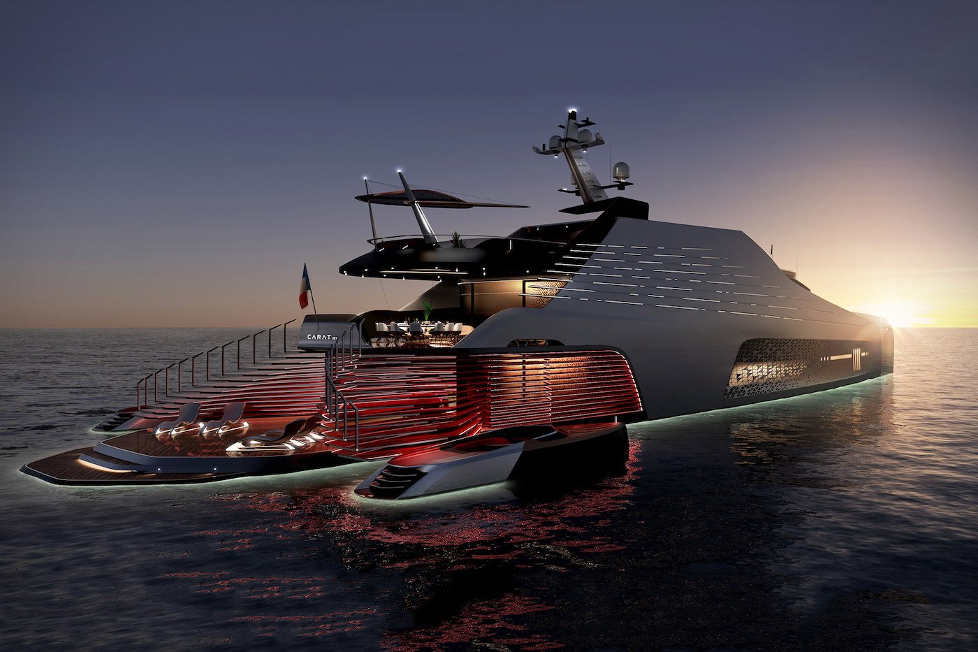 Großzügige Eleganz: Das Technicon Carat 187 Superyacht Konzept 1