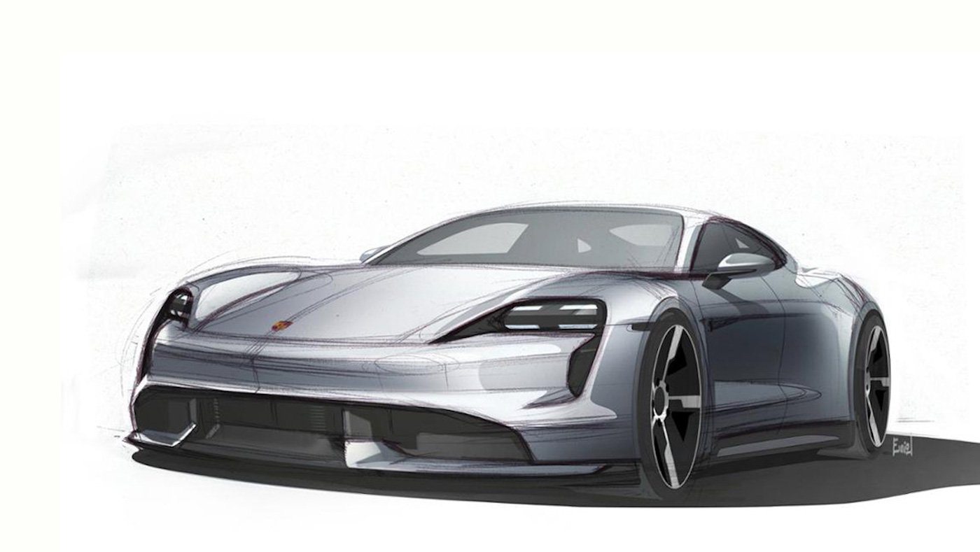 „Ein Porsche, wie es ihn noch nie gab“:  Porsche präsentiert Skizzen des Taycan 1