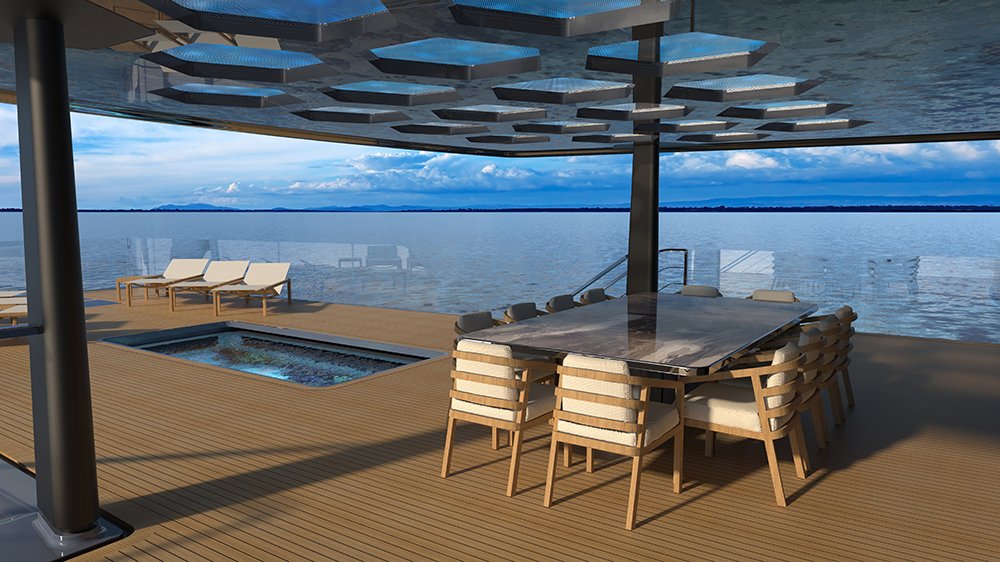 Diese Megayacht verfügt über einen Pool mit Glasboden und Blick auf ein Aquarium 6