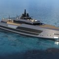 Diese Megayacht verfügt über einen Pool mit Glasboden und Blick auf ein Aquarium
