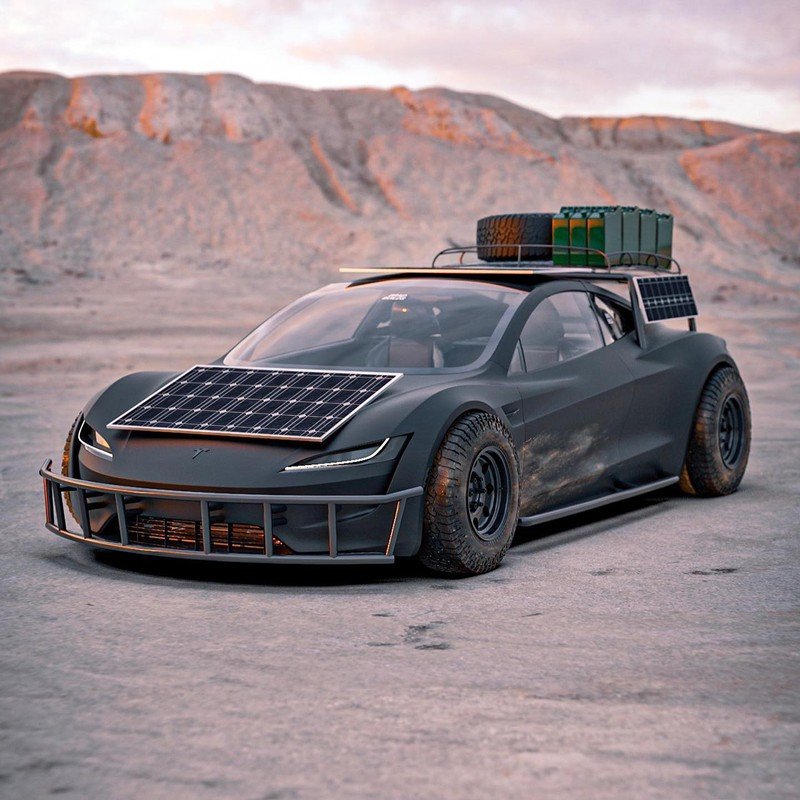 Dieses Tesla Roadster-Konzept ist bereit für die Apokalypse 6