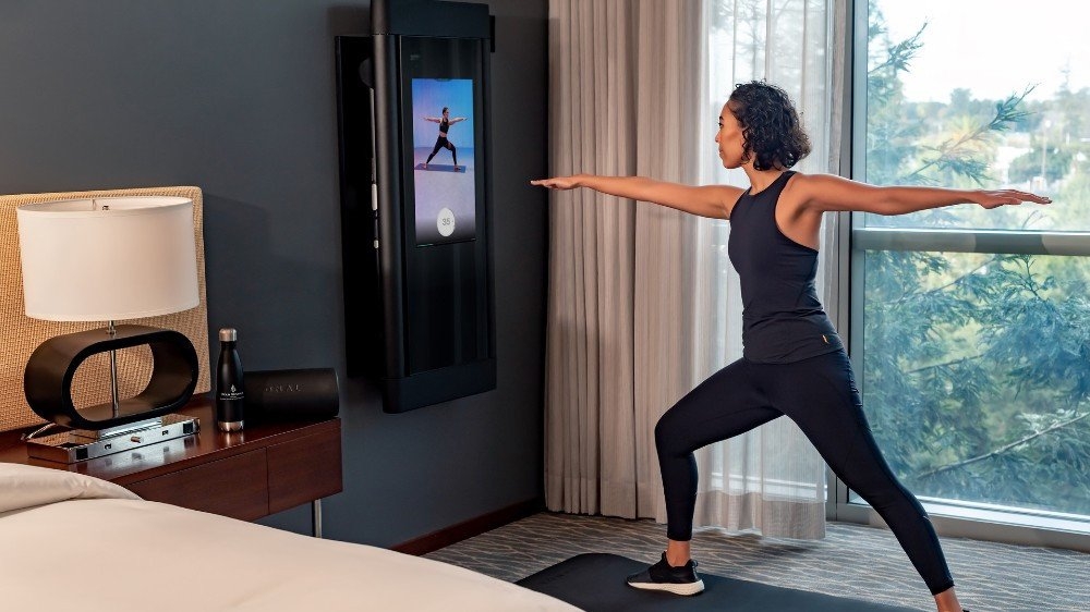 Dieses Hotel im Silicon Valley verfügt über High-Tech Mini Fitnessstudios in den Zimmern
